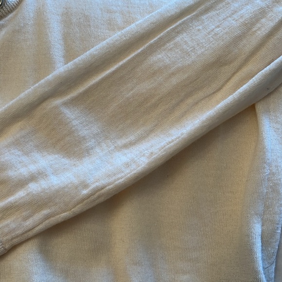 The Kooples Cream Lace-Up Merino Wool Sweater Size M. - Picture 11 of 12